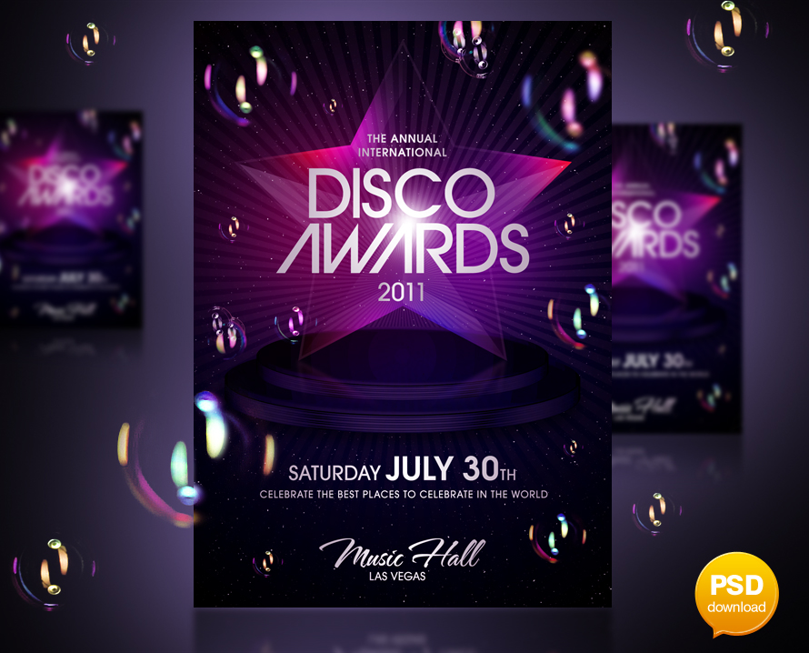 Disco Awards Party Flyer