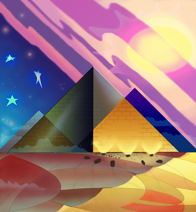 Pyramids at Twilight