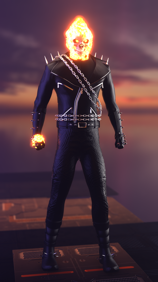 Ghost Rider Outift The Ghost Rider (Cinematic Outfit) by KabirMirza on DeviantArt