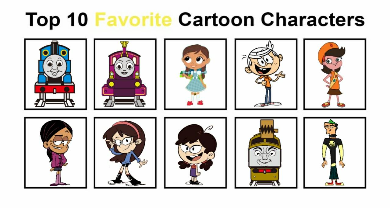 My Top 10 Favorite Cartoon Characters by sepilloIsCool1234 on DeviantArt