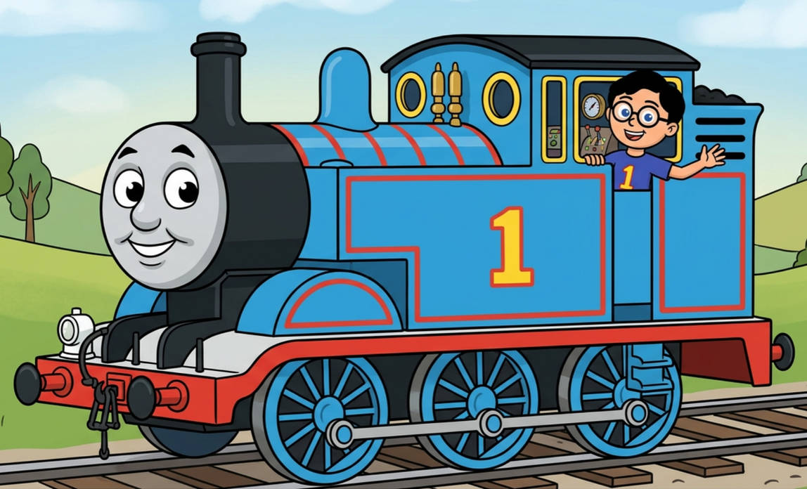 Tom Riding A Train Riding with Thomas by sepilloIsCool1234 on DeviantArt