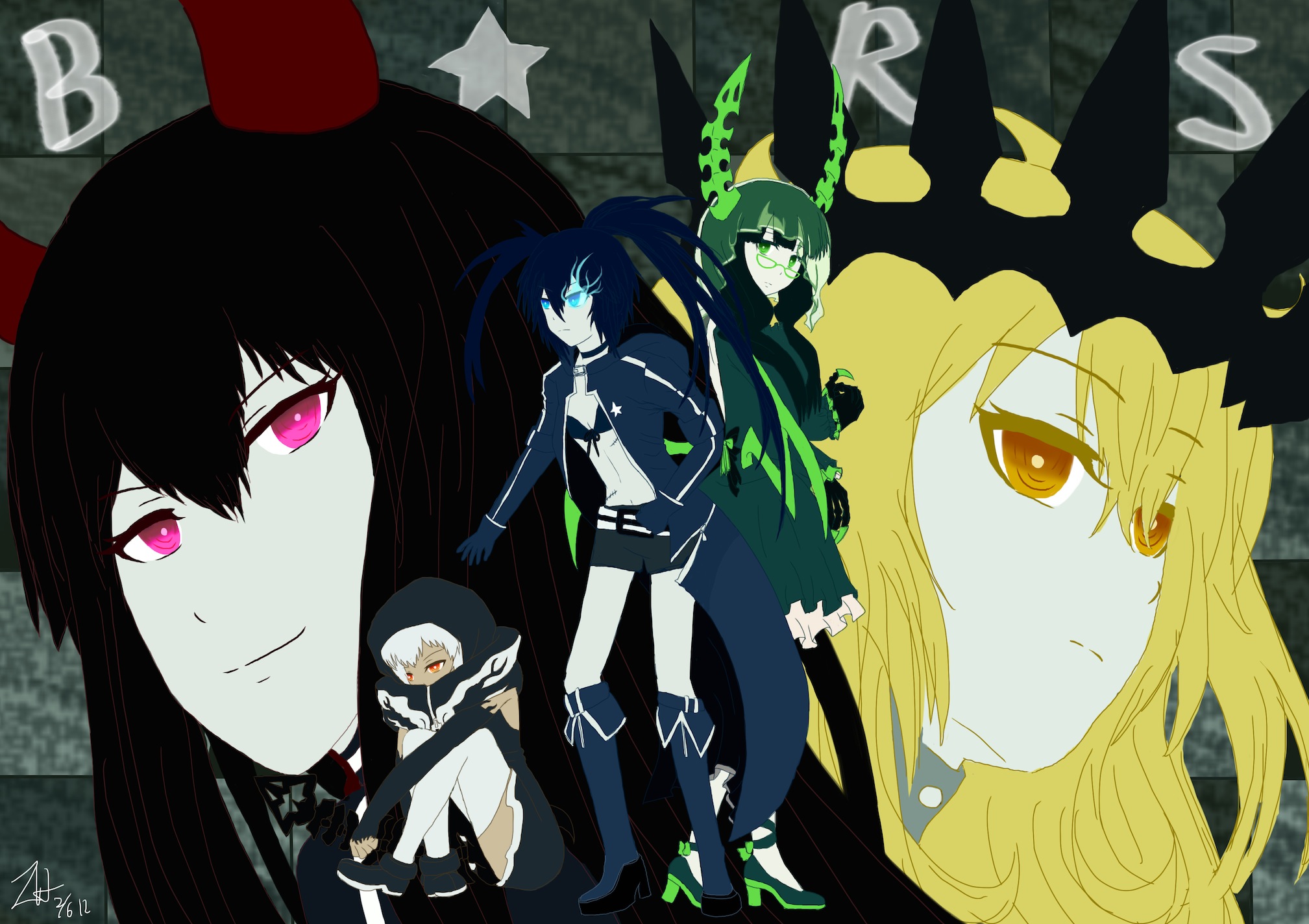 Black Rock Shooter Anime Sketch