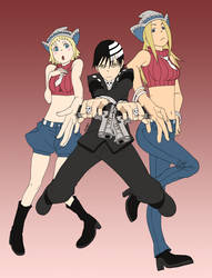 SE - Death the Kid+Liz+Patty by osy057