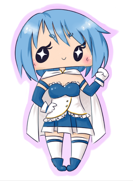 Pmmm Stickers PMMM Sticker pt 2-- Sayaka Miki by zazzykitten on DeviantArt