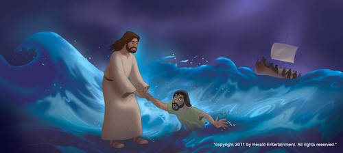 Jesus walking on water