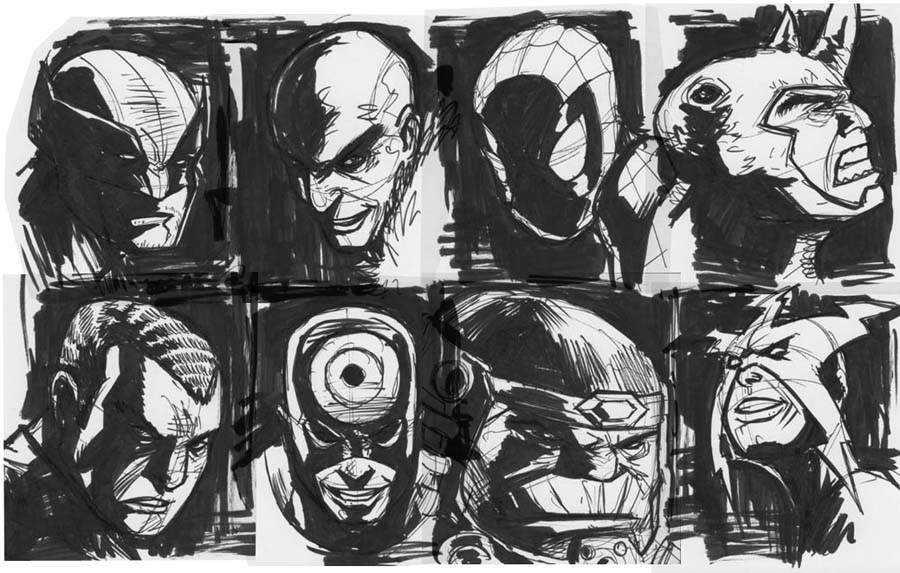 MARVEL HEAD SKETCHES