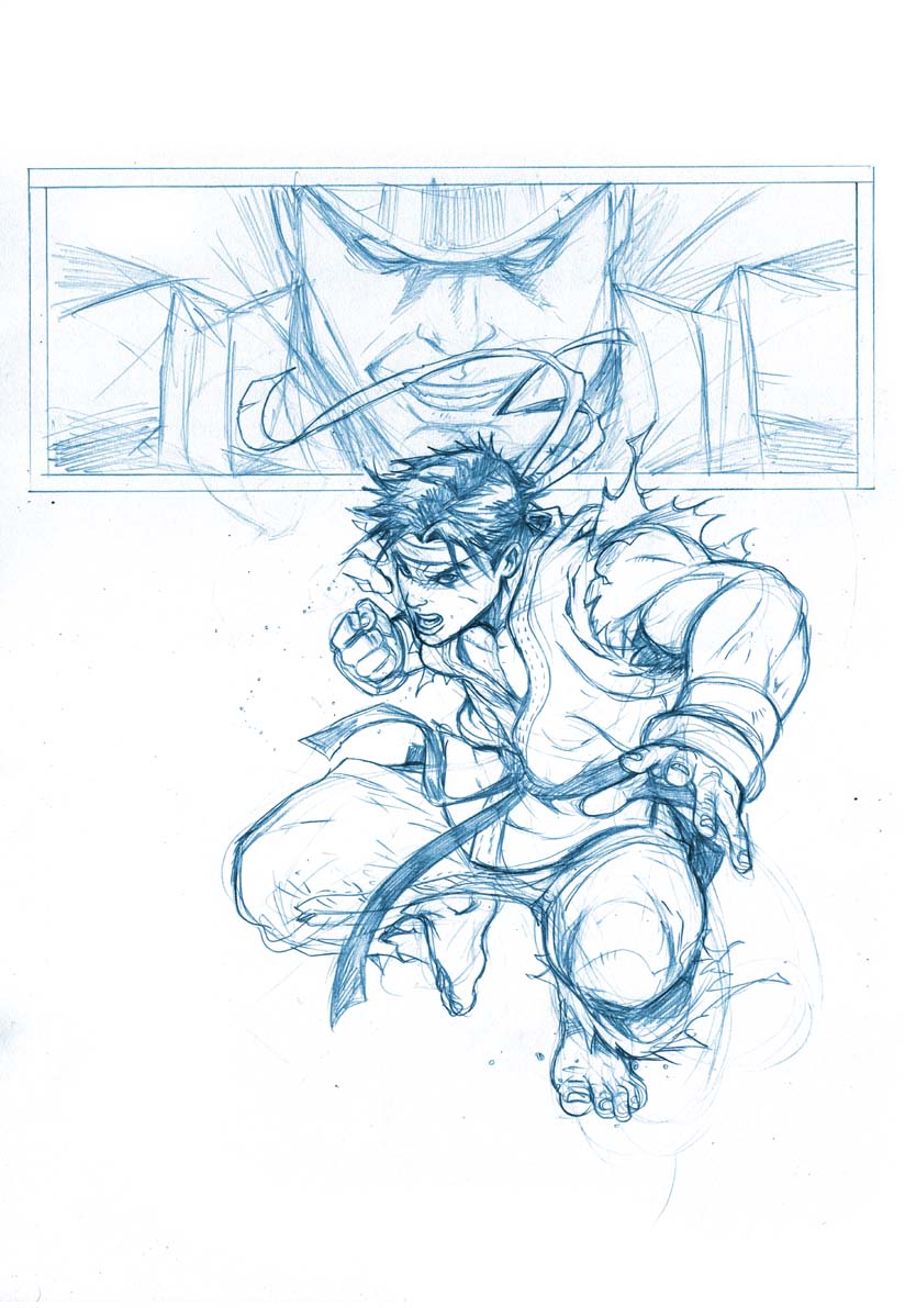 RYU VS BISON SKETCH