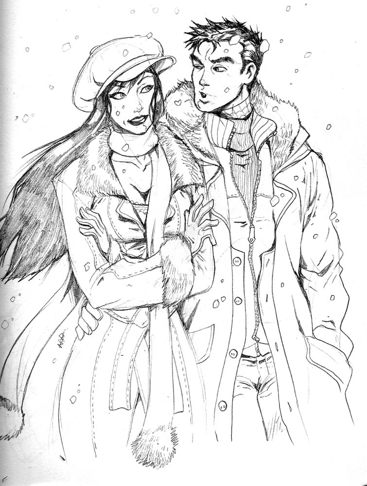 holiday sketch 3-peter and mj