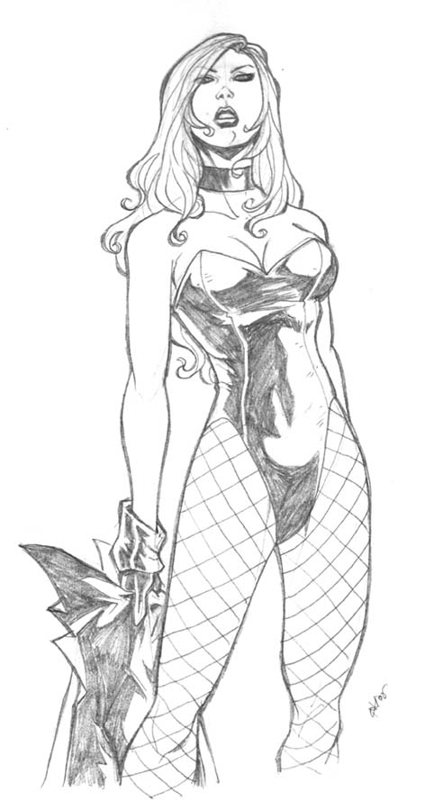 black canary sketch