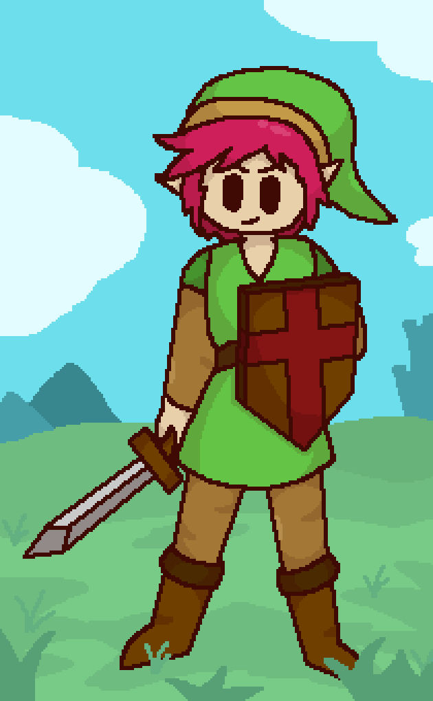 Pink Link (Male) by NRdrawing on DeviantArt