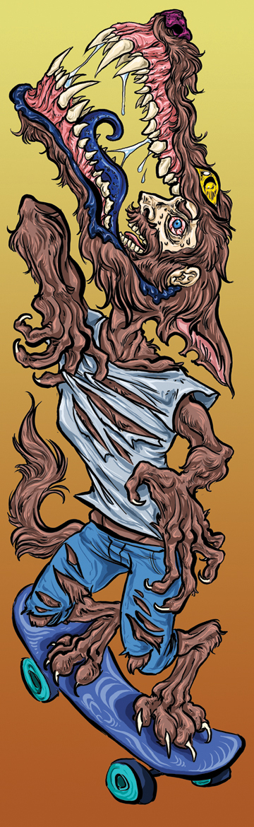 WOLFMAN Skateboard Design