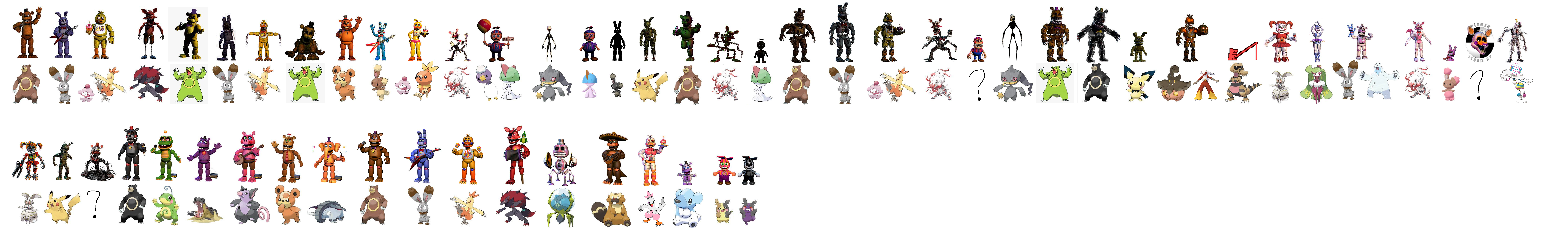 Fnaf 7 Animatronics Pokemon by matheusmattos75 on DeviantArt