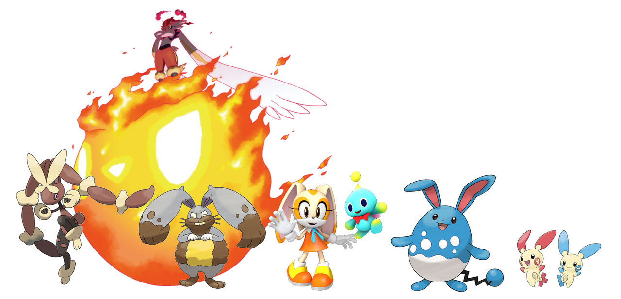 Cream The Rabbit And Cheese's Team Pokemon by matheusmattos75 on DeviantArt