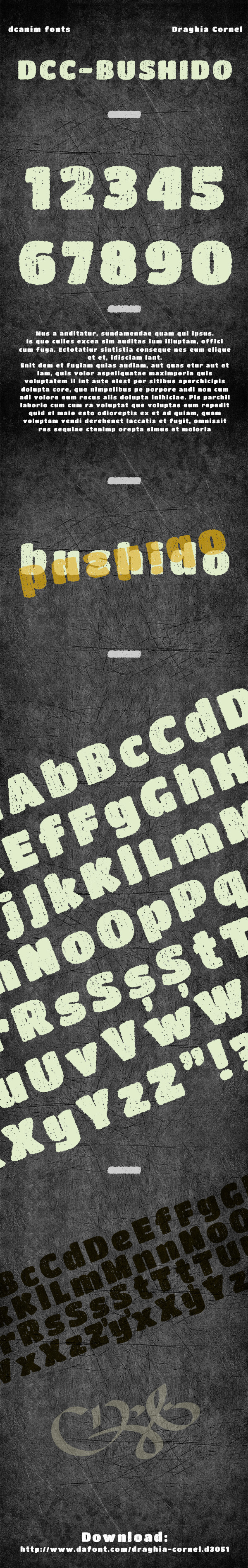 DCC-Bushido - font