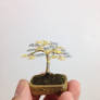 Gold Silver wire mame wire bonsai tree by Ken To