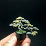 Little two-color semi-cascade wire bonsai tree