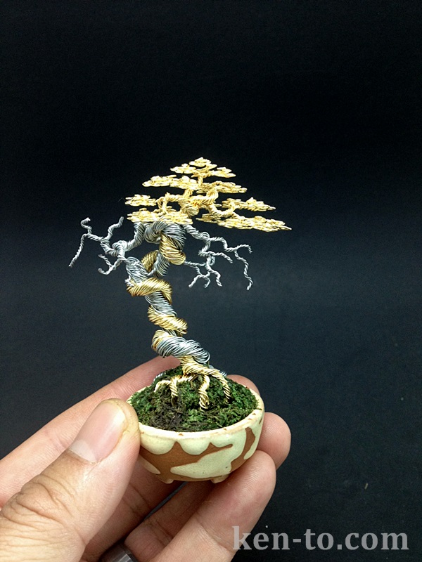 Literati deadwood wire bonsai tree by Ken To