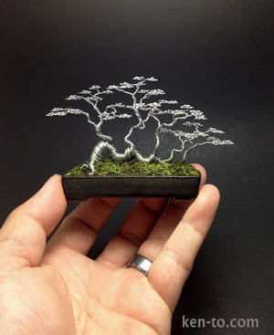 Raft style wire bonsai tree sculpture by Ken To by KenToArt Raft style wire bonsai tree sculpture by Ken To by KenToArt