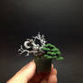 Flocked cascading wire bonsai tree by Ken To