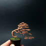 Windswept wire bonsai tree by Ken To