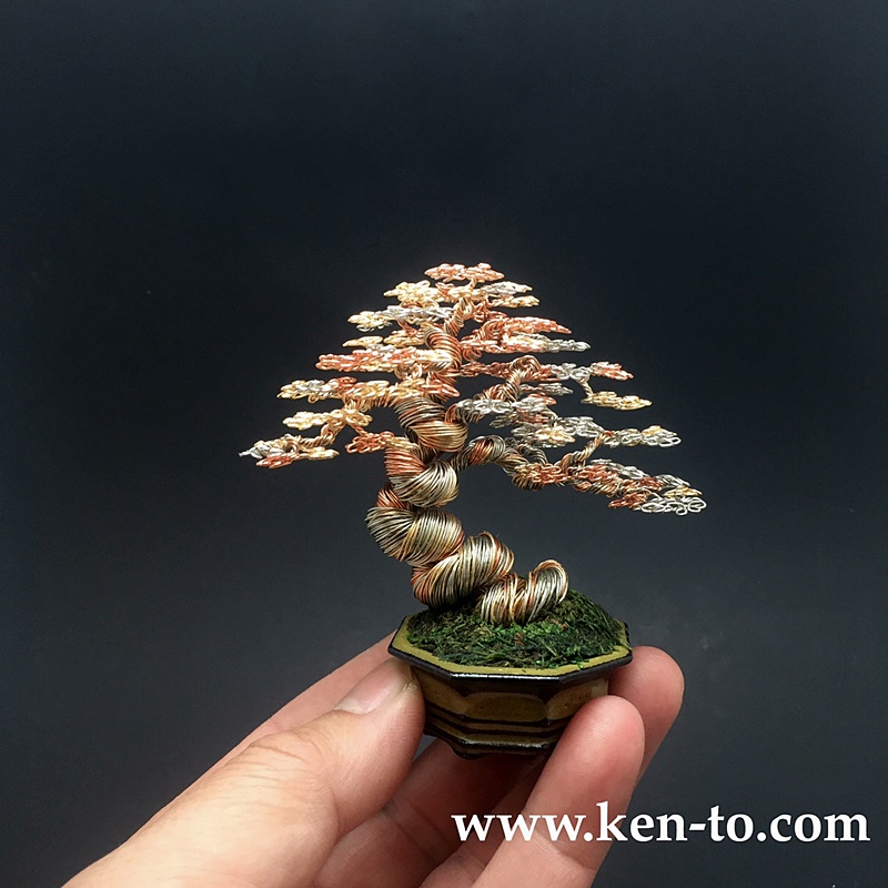 3-color wire bonsai tree by Ken To