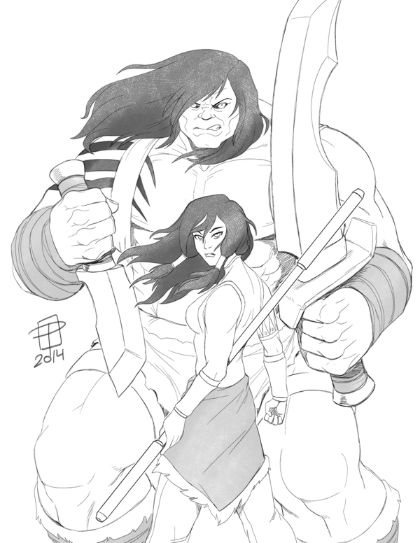 Skaar: Son of Hulk and Avatar Korra- By CallMePo