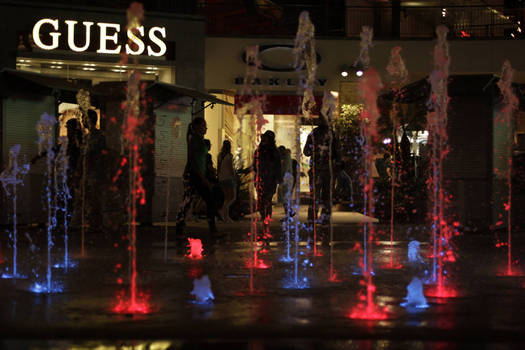 Red and Blue water lights