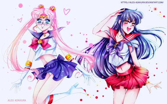 Sailor Moon and Sailor Mars