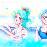 Michiru and Ami - Neptune and Mercury