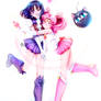 Sailor saturn and sailor ChibiMoon