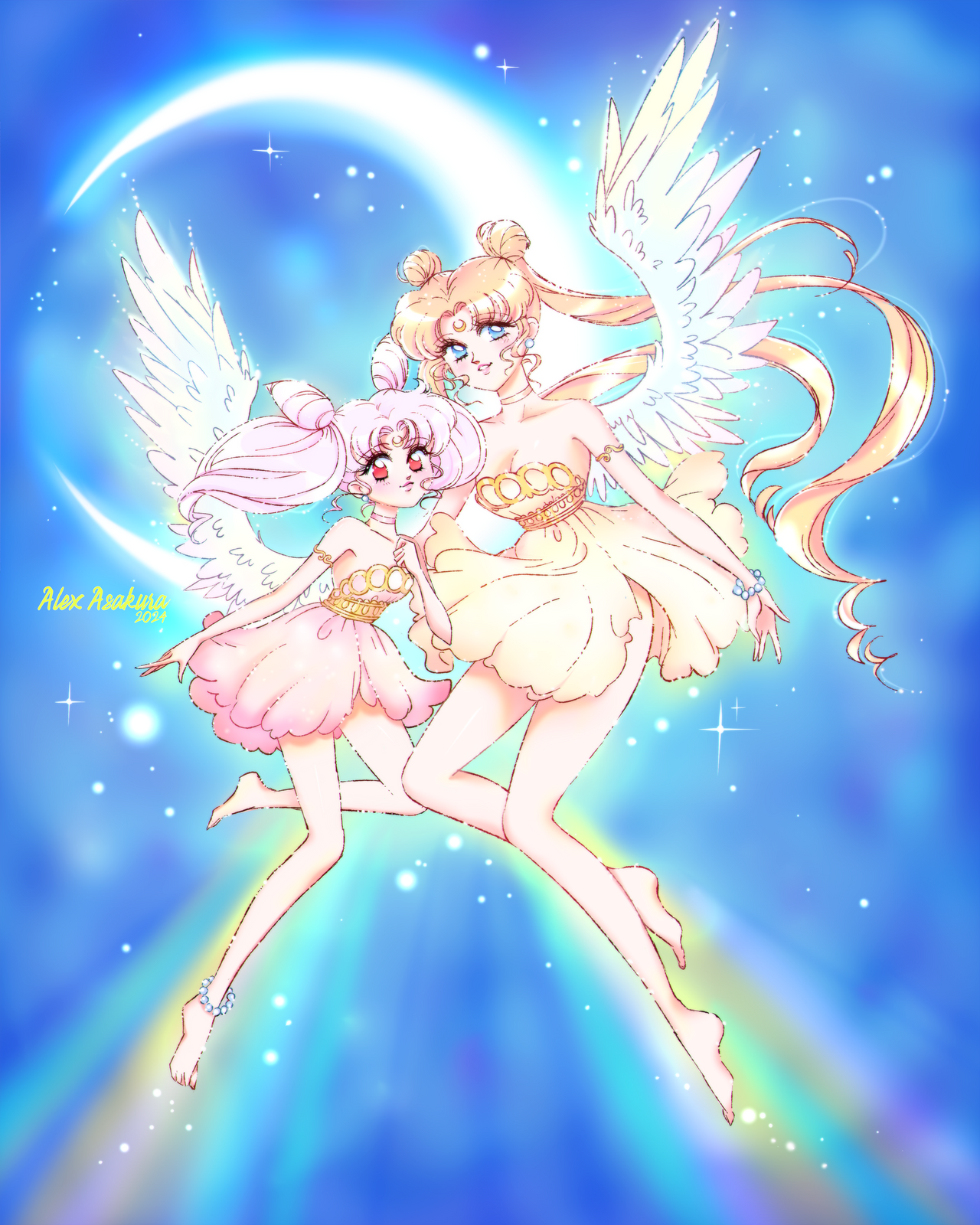 Princess Chibiusa and Princess Serenity