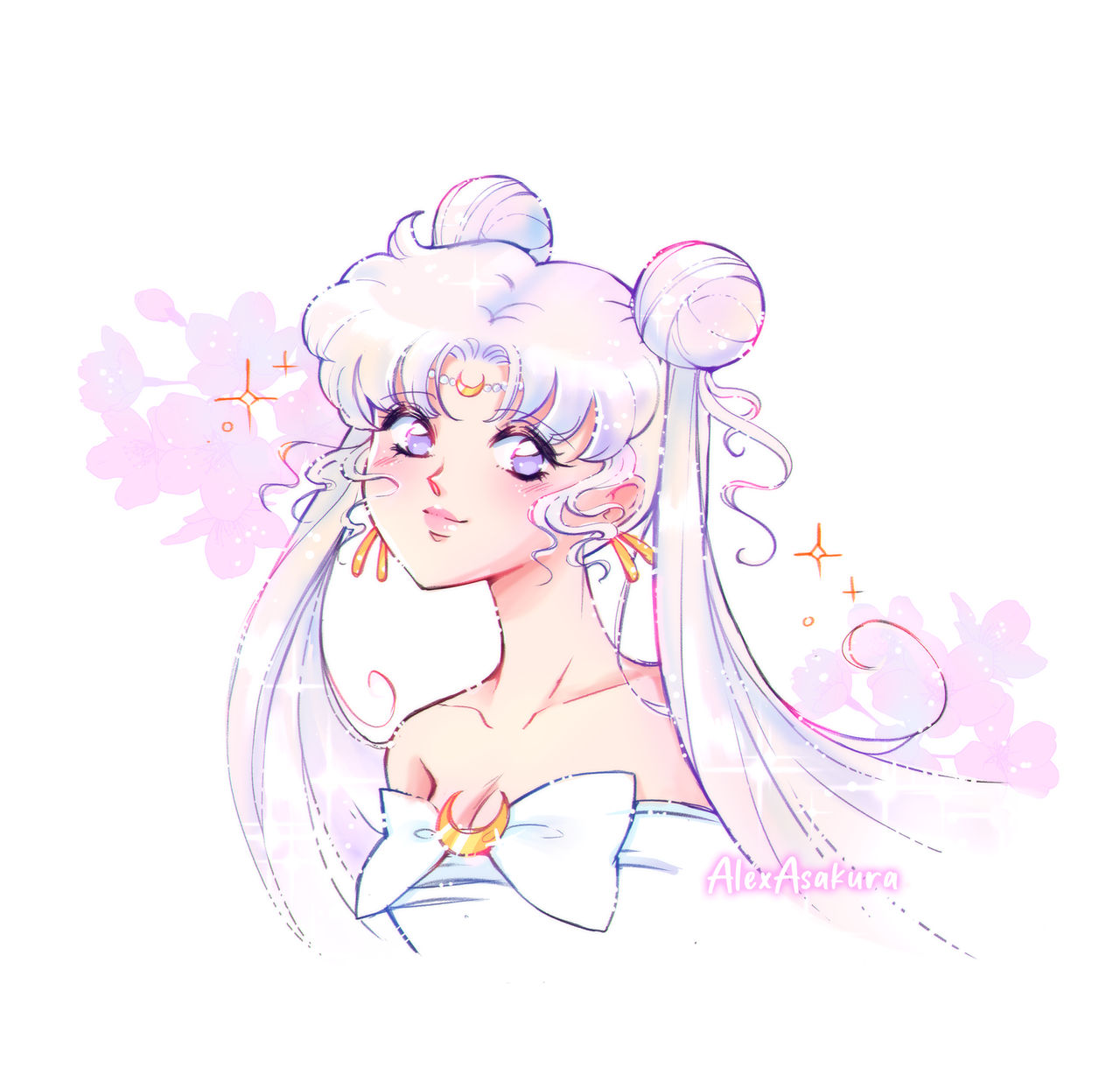 Queen Serenity - Spring Moon - Sailor Moon fan art