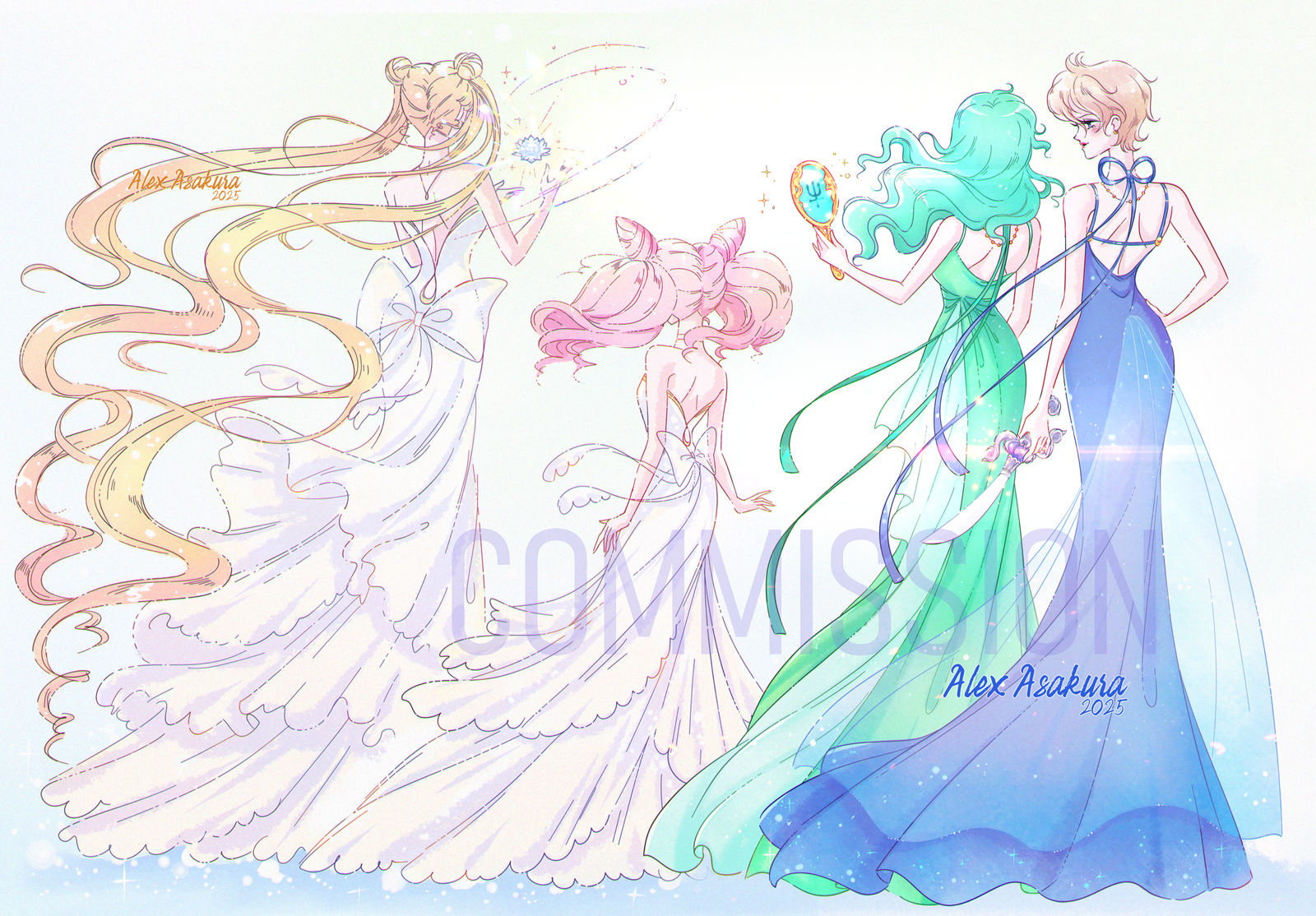 Princesses and Queen - COMMISSION