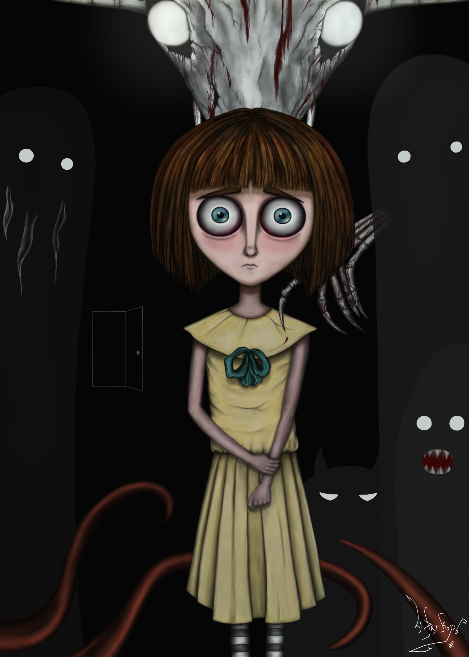 They came from the darkness (Fran Bow fan art)