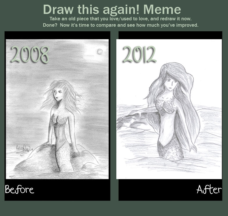 Draw This Again Meme: Mermaid