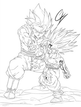 Goku and Gohan