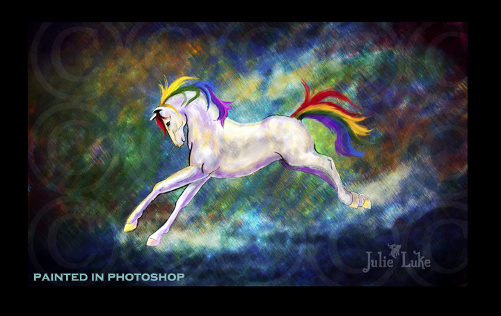 Colorful Rainbow Horse