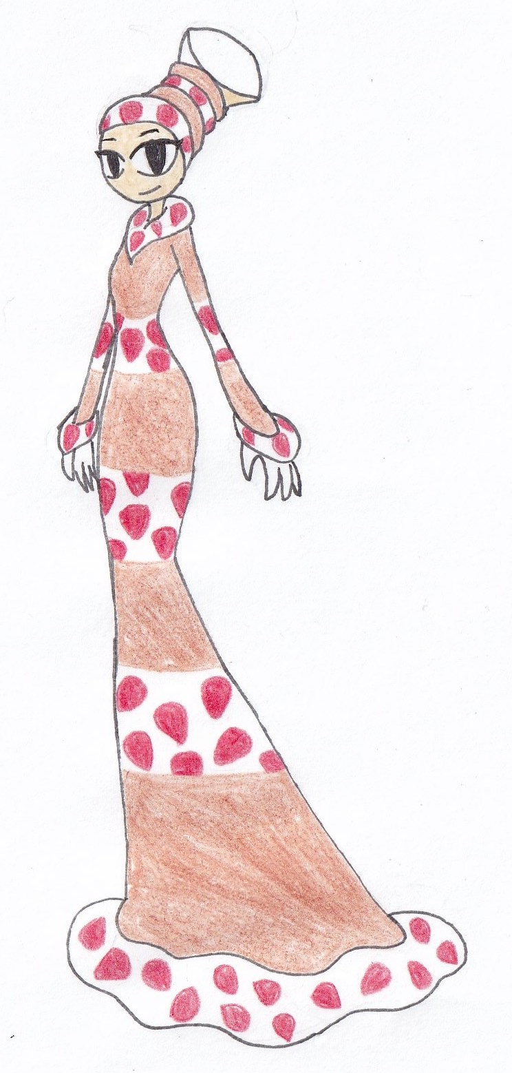 Strawberry cream cake inspired dress