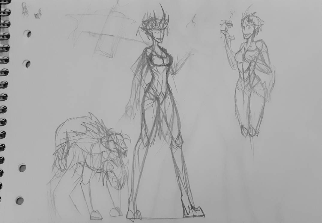 Death Rock Roxy Drawing Sketch of Roxy by InkyPaws15 on DeviantArt