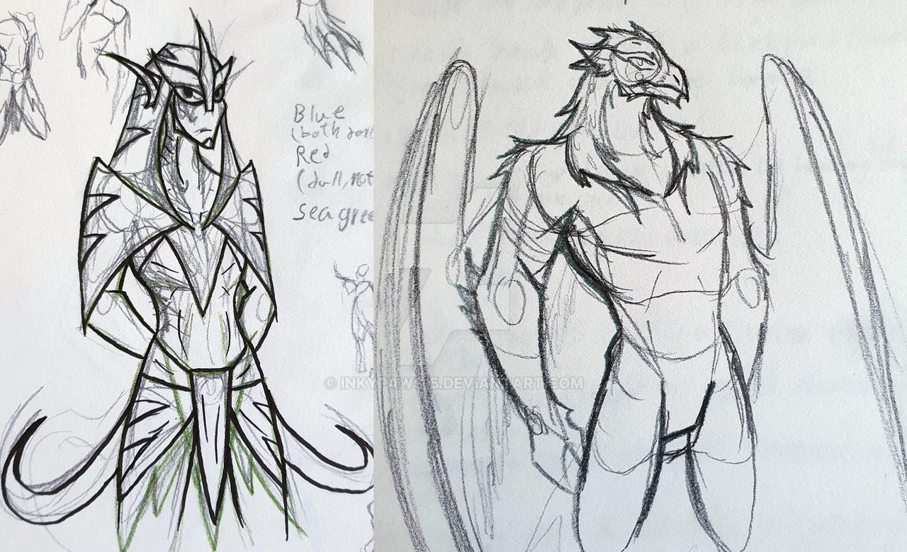 Delta and Gawain concept sketch