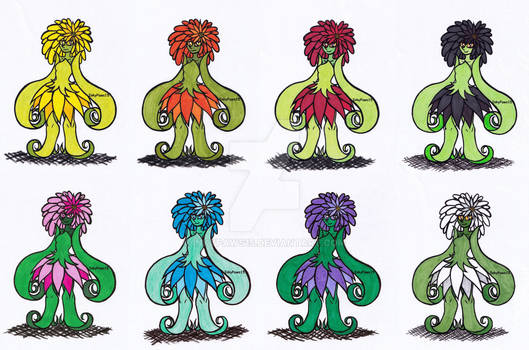 Elemental Background Characters 6: Flower Gals
