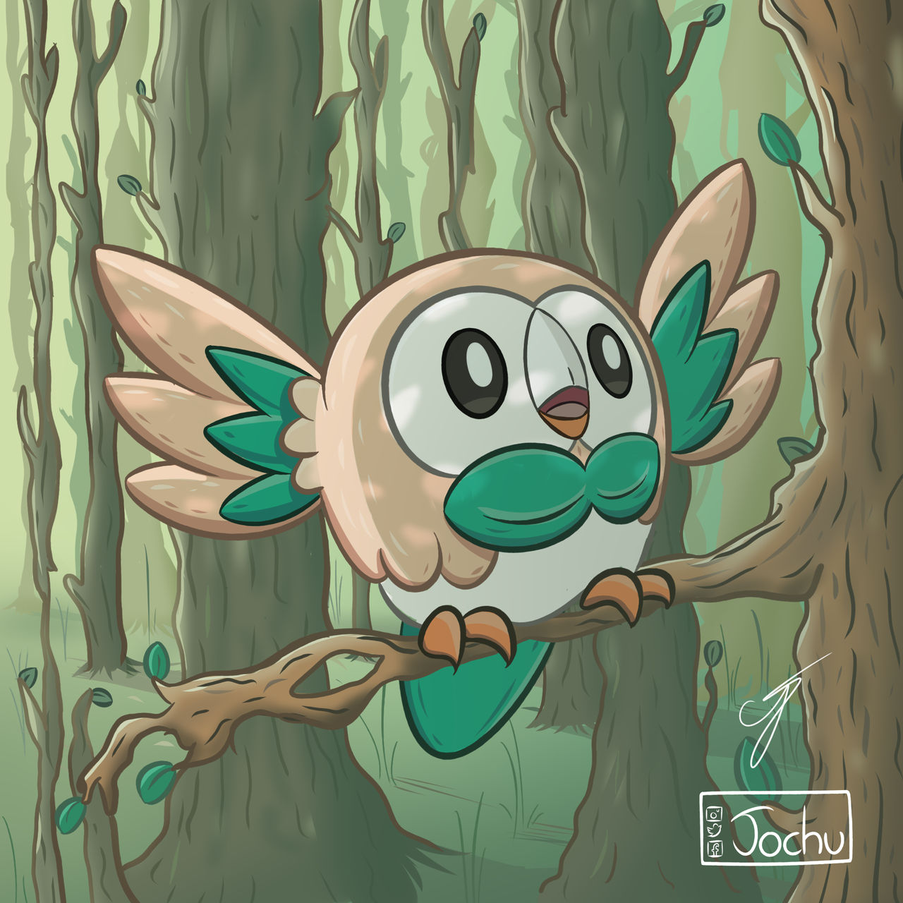 Rowlet Fanart by AtteJochu on DeviantArt