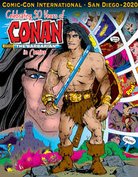 Conan 50th in Comics Color w lettering