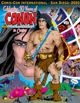 Conan 50th in Comics Color w lettering