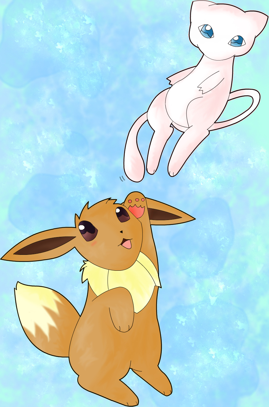 Mew and Eevee