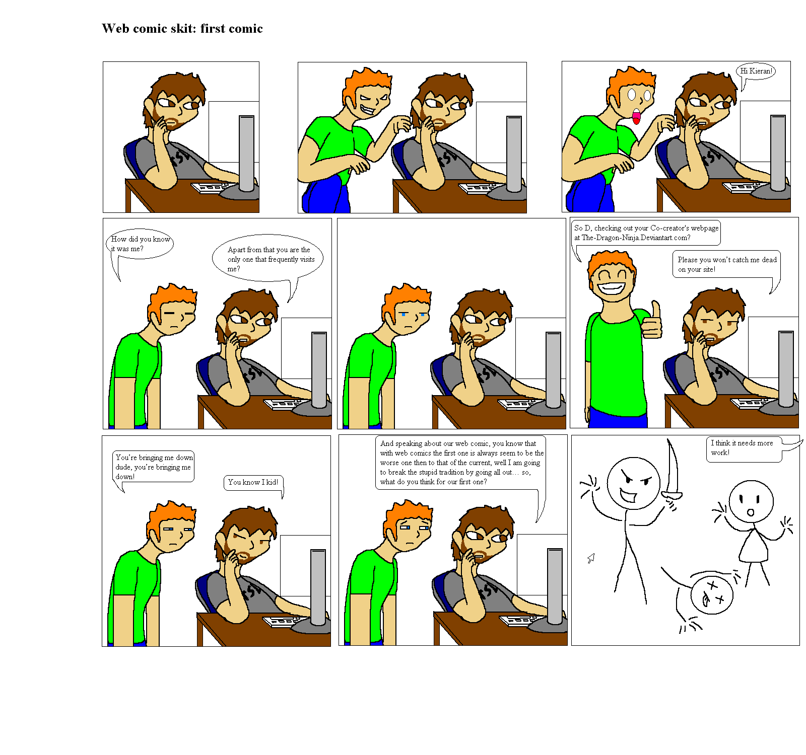 Web comic skit: First comic by The-shadow-demon on DeviantArt