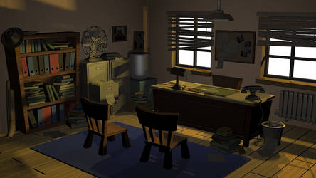 3D Bureau Scene