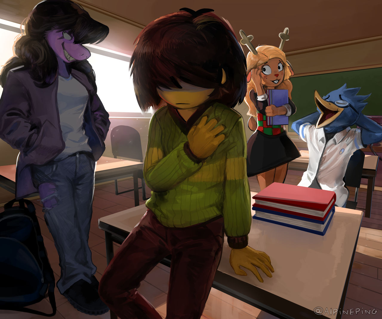 Classroom Deltarune by TerriblePing on DeviantArt