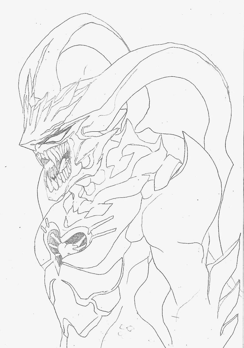 Heartless Behemoth Heartless Monster Line Art by Tyrranux on DeviantArt