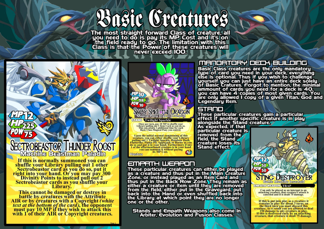 Titan Clash Game Rules - Basic Creatures by Tyrranux on DeviantArt